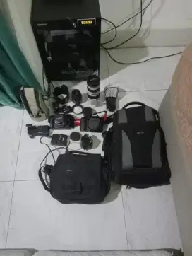 Jual 1 set perlengkapan kamera sudah tidak terpakai lagi sat-set