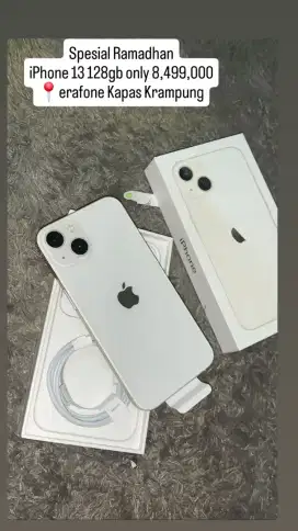 Ready iphone 13 128gb , Free Adaptor Ori Apple