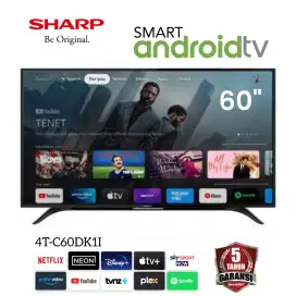 SHARP UHD 4K ANDROID TV 60 Inch - Digital Dolby 4T-C60DK1i Chromecast