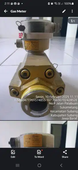 Gas Meter CNG (baru pakai 1 minggu)