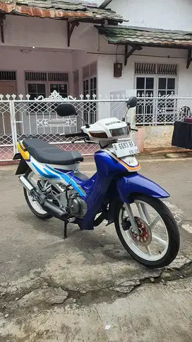 Satria 120 non DD putih biru asli