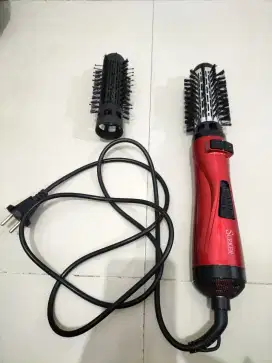 Di Jual SURKER 2 in 1 Hot Air Brush  Electric Curling Rod