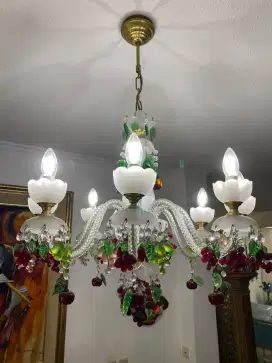 Chandelier vintage Tomia Bohemian lampu crystal Kristal