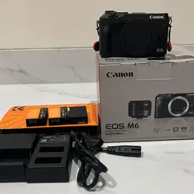 CANON EOS M6 + LENSA CANON 22 mm MASIH GARANSI