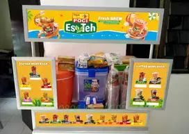 PAKETAN USAHA LENGKAP ES TEH POCI BOOTH PORTABLE