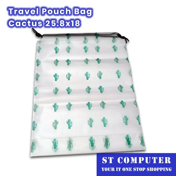 Travel Pouch Bag Cactus 25.8x18 Isi 6