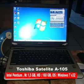 Laptop Toshiba Satelite A105 1,5 GB / 160 GB Windows 7 X32