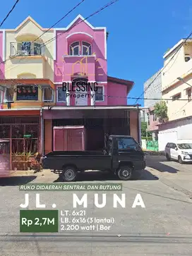 Jual Ruko 3 Lantai Jl.Muna, Dekat Jl.Butung Makassar