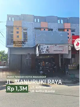 Jual Ruko di Jl.Manuruki Raya tembus Jl.Pettarani