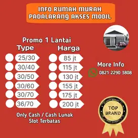 Rumah asri padalarang dekat tol