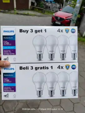 Lampu LED Philips 9W ( isi 4 )