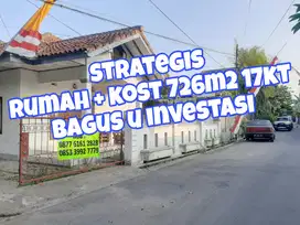 Rumah Kost 726m2 dkt Ambarukmo Plaza Nologaten Seturan Babarsari Janti