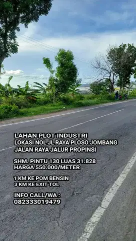 Lahan plot industri ploso jombang