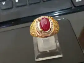 Cincin Ruby red star