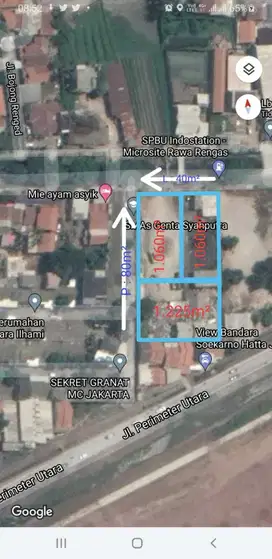Dijual tanah di bojong renged dekat bandara soetta 3,5 jt/ m nego