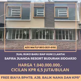 Jual ruko baru siap huni lokasi safira juanda resort buduran sidoarjo
