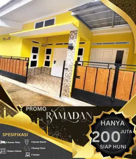RUMAH MINIMALIS CANTIK 2 KAMAR AKSES STRATEGIS MULAI DARI 185 JUTAAN