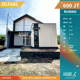 Rumah Baru Di Cluster Griya Raya, Ngenep, Karangploso Malang(OLX593)