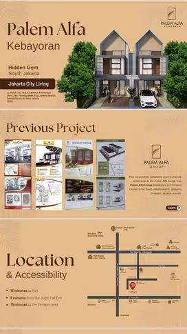Dijual Rumah 2 lantai dalam Cluster Palem Alfa Petukangan Jaksel