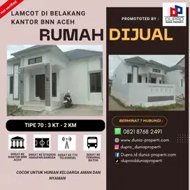 Rumah dijual tp 70 lokasi strategis di Lamcot belakang kantor BNN Aceh