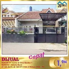 DIJUAL RUMAH 1¾ Lantai di Citra Garden 1 Kalideres Jakarta Barat - FN
