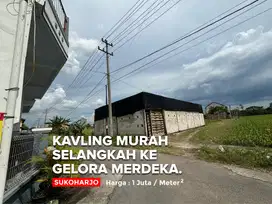 TANAH KAVLING DI JUAL MURAH DEKAT GELORA MERDEKA SUKOHARJO