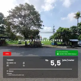 Tanah luas poros jalan raya Sukun