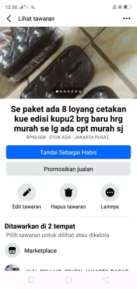 Se paket loyang cetakan kue masa kini brg baru hrg murah se lg ada cpt