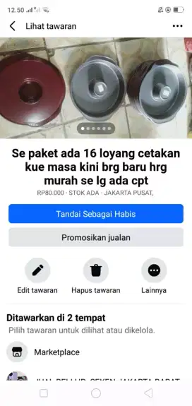 Se paket loyang cetakan kue masa kini brg baru hrg murah cpt dpt yah