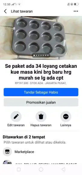 Se paket loyang kue masa kini brg baru hrg murah se lg ada cpt yah