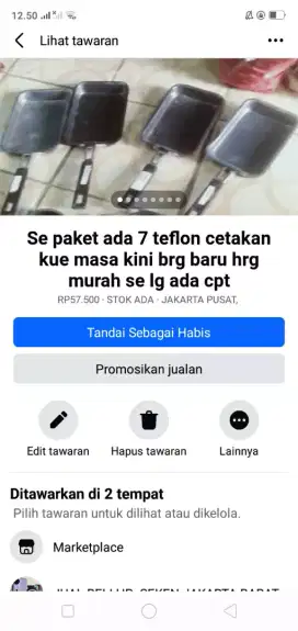 Se paket teflon cetakan kue masa kini brg baru hrg murah cpt SE lg ada