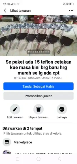 Se paket teflon cetakan kue masa kini brg baru hrg murah se lg ada cpt