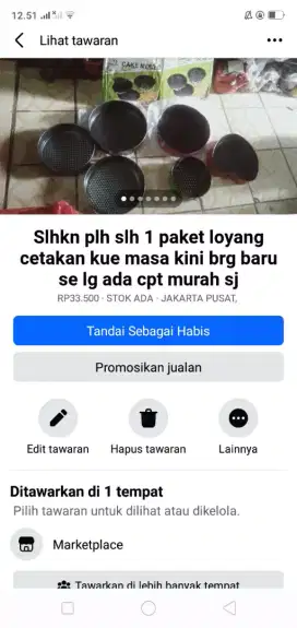 Slhkn plh slh 1 paket loyang cetakan kue masa kini brg baru murah