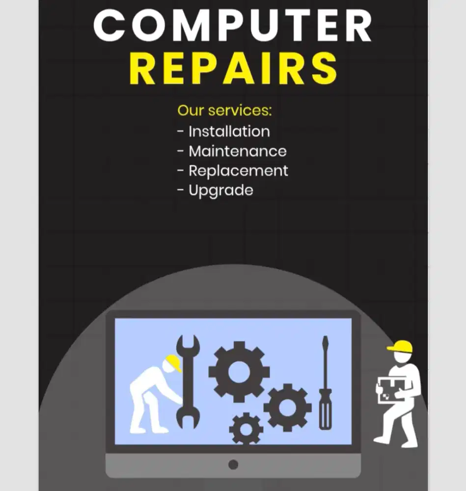 Jasa install dan maintenance PC dan laptol