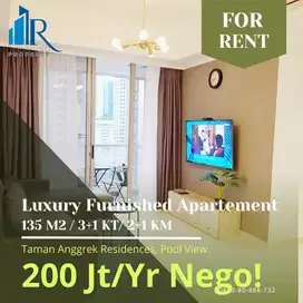 Sewa Condo 3+1 BR Luxury Furnished Pool View Taman Anggrek Residences