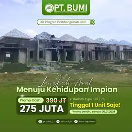 Promo terakhir! Rumah dengan harga flat dan tanpa bunga