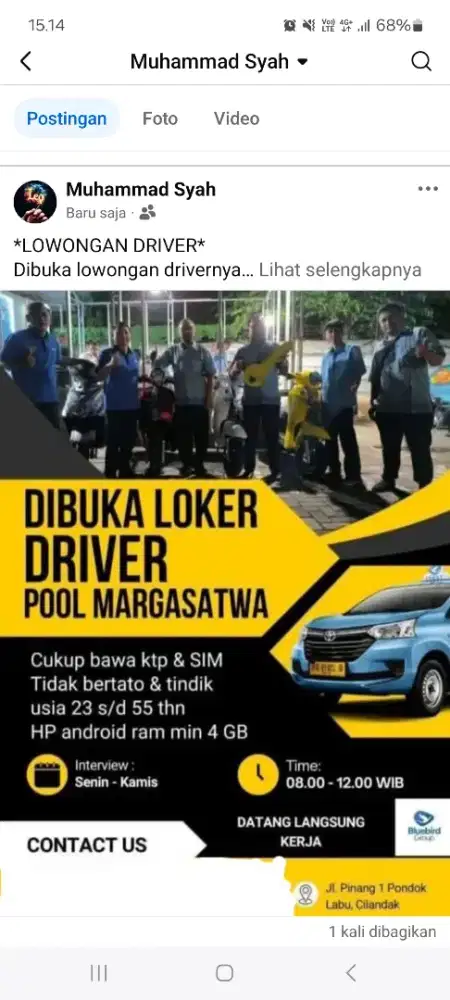 Driver taksi online