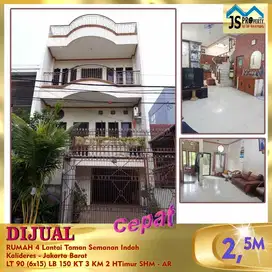 DIJUAL RUMAH 4 Lantai Taman Semanan IndahKalideres - Jakarta Barat