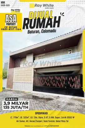 RUMAH DIJUAL BATURAN COLOMADU