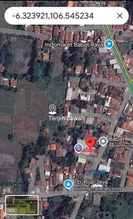 Dijual tanah padat sawah Legok 935m2