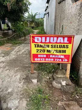 DIJUAL TANAH SHM 214 m