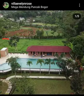villa cantik Mega mendung dijual hitung tanah