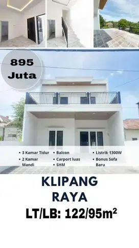 Rumah 2 Lantai Siap Huni Klipang Raya – Investasi Menguntungkan!