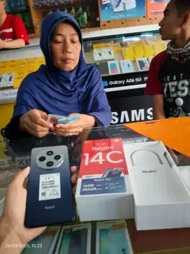 Redmi 14C RAM 6/128GB, 
Brg Segel Original, Garansi Resmi 1TH,
