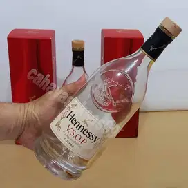 Botol Kosong Pajangan Hiasan Kamar Box Merah isi 1000mL Botol Bekas