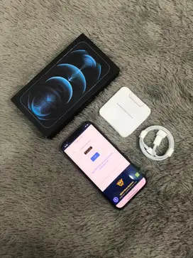 IPhone 12 Pro 256GB Pacific Blue mulus Fullset BH 99% 3Utool 98 Cukai