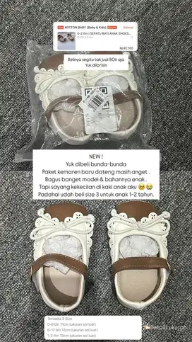 Sepatu anak range usia 1-2 tahun