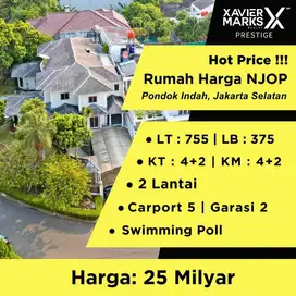 HOT LIST. Dijual Rumah Siap Huni Harga NJOP di Pondok Indah
