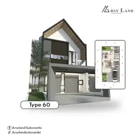 Hunian exklusif modern konsep 2 lantai dekat Roxy jember
