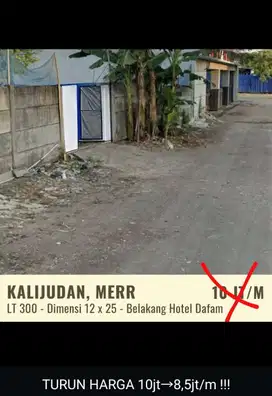 Dijual murah ! Tanah di Kalijudan dekat Unair